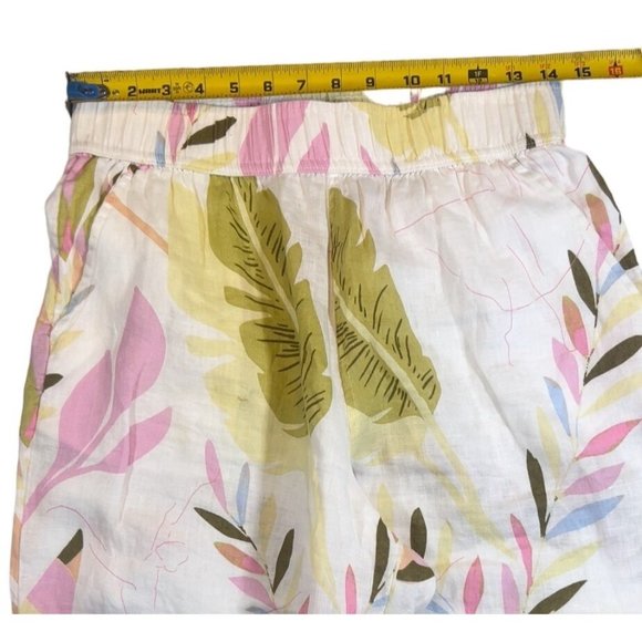 Cynthia Rowley 100% Linen pant Medium Wide Leg Cropped - Picture 7 of 7